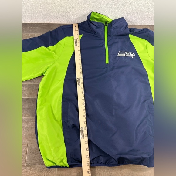Seattle Seahawks Light Weight Quarter Zip Jacket - Picture 9 of 9